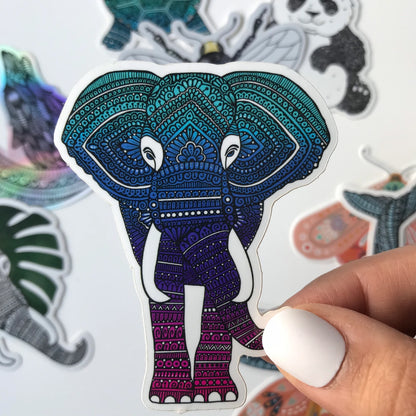 Waterproof Animal Stickers Pack – Vinyl Holographic Decals