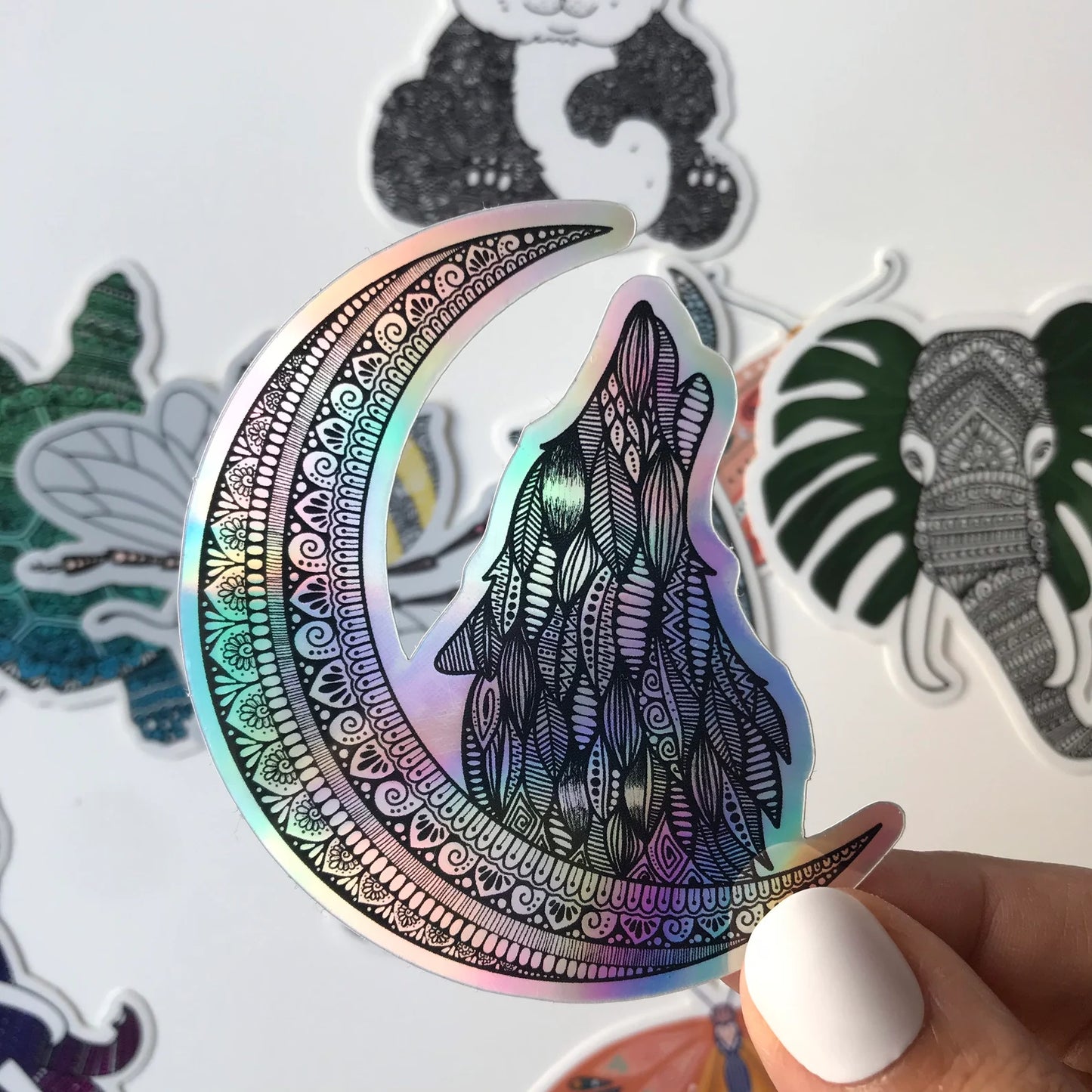 Waterproof Animal Stickers Pack – Vinyl Holographic Decals
