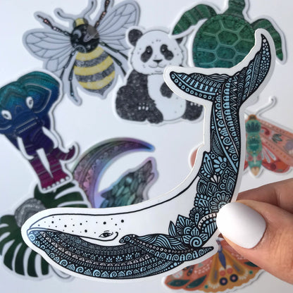 Waterproof Animal Stickers Pack – Vinyl Holographic Decals