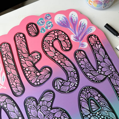 Zentangle it’s okay wooden - wall decor - wall art