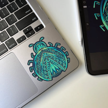 Mandala Ladybug Sticker – Waterproof Vinyl Decal