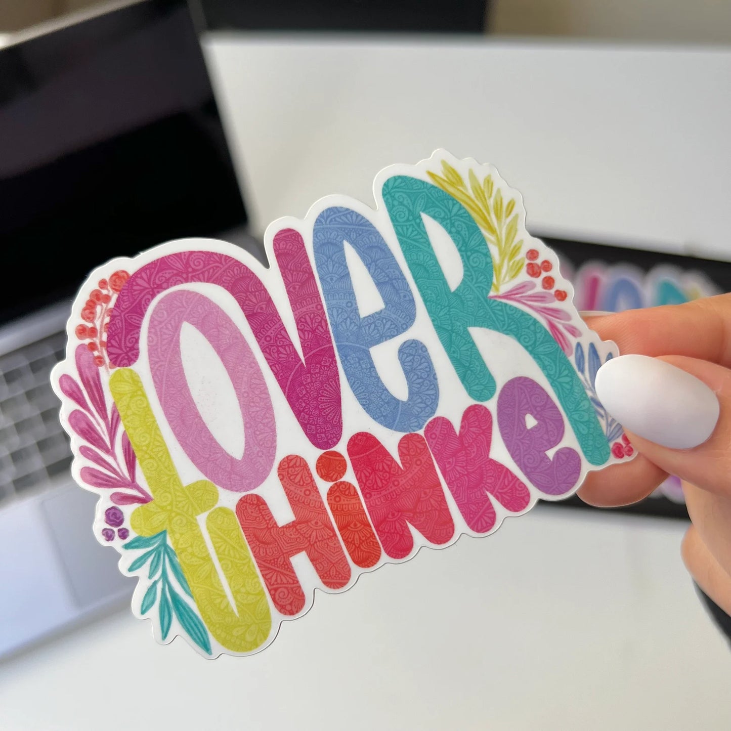 Over thinker mandala sticker