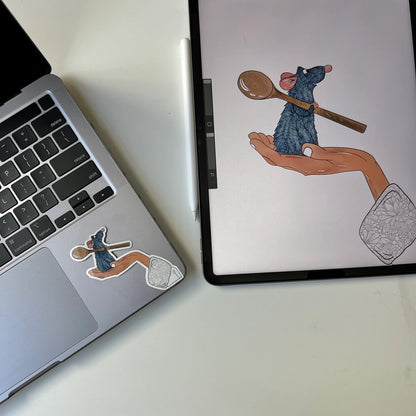 Zentangle ratatouille waterproof stickers