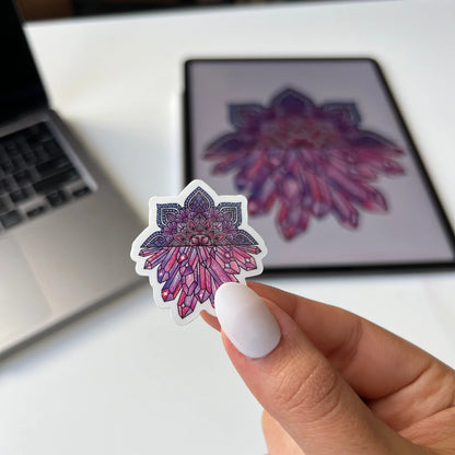 Mini mandala crystal sticker