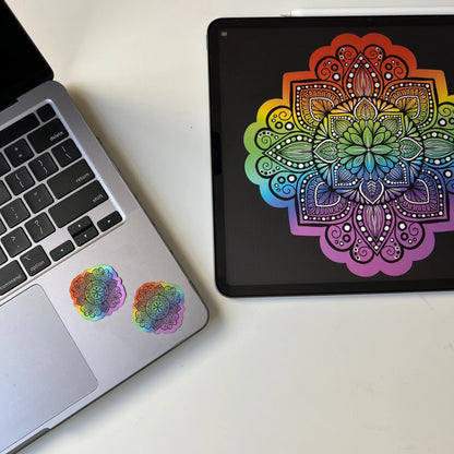 Mini rainbow matte holographic sticker