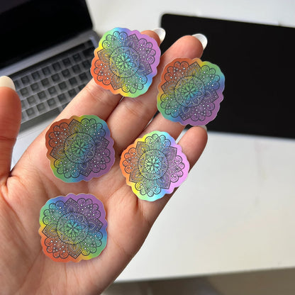 Mini rainbow matte holographic sticker