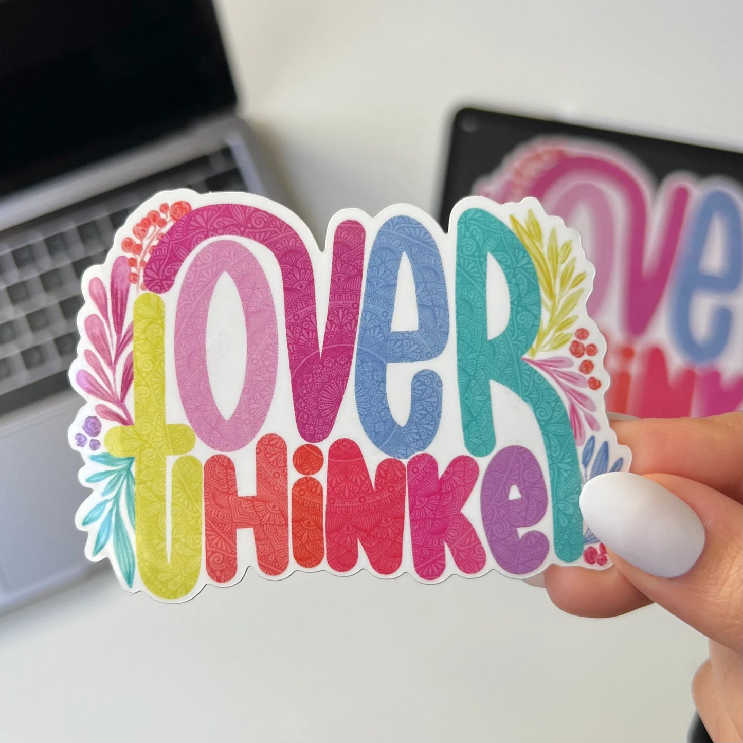 Over thinker mandala sticker