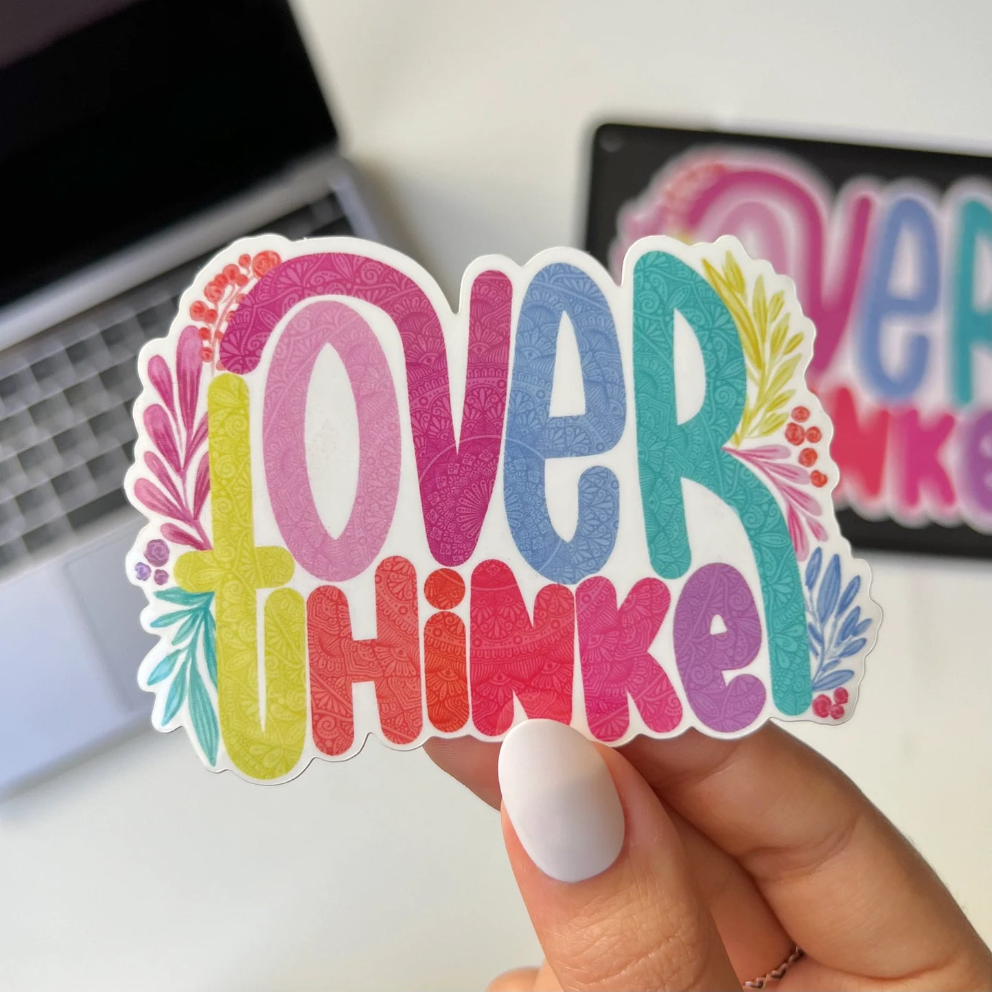 Over thinker mandala sticker