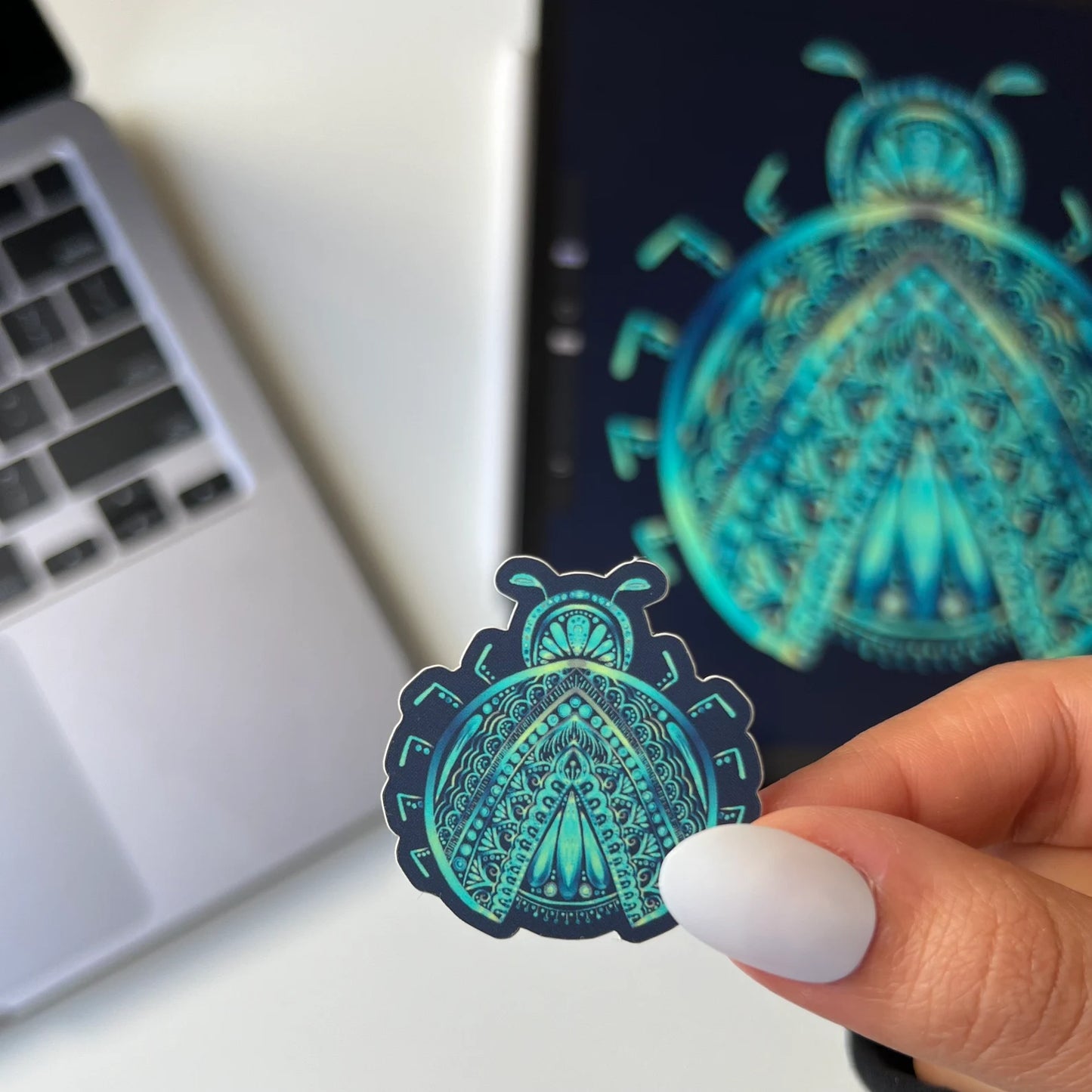 Mini cute lady bug sticker - waterproof stickers