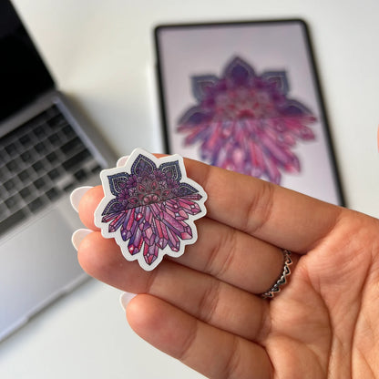 Mini mandala crystal sticker