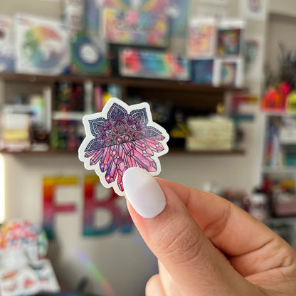 Mini mandala crystal sticker