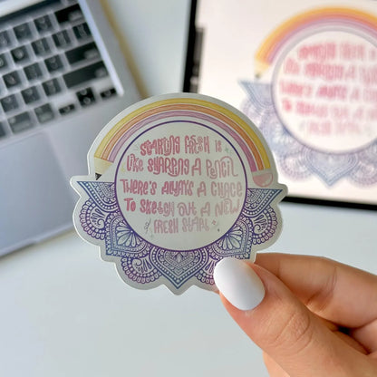 Start fresh mandala sticker