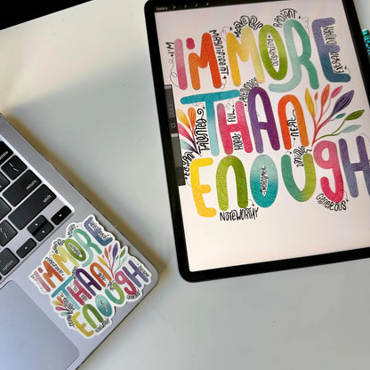 I’m more than enough mandala sticker