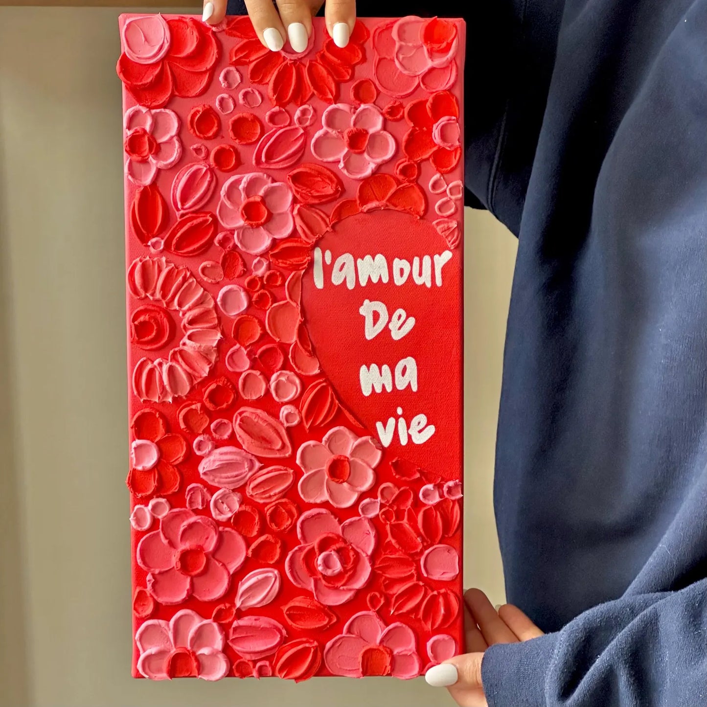 l'amour de ma vie textured floral wall decor