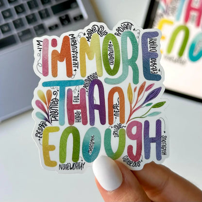 I’m more than enough mandala sticker