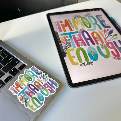 I’m more than enough mandala sticker