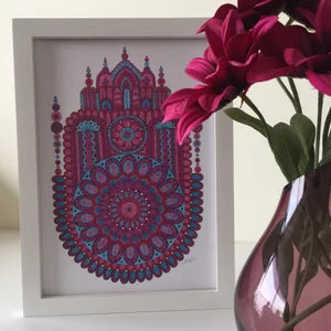 Hand Drawn Mandala Art Print – Colorful Home Wall Decor