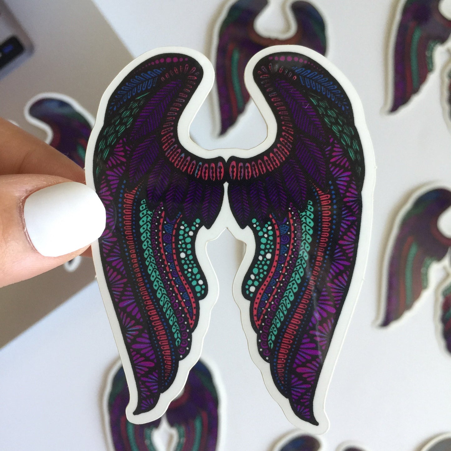 Zentangle wings sticker