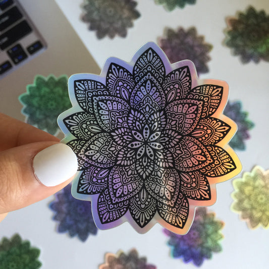 Holographic mandala stickers