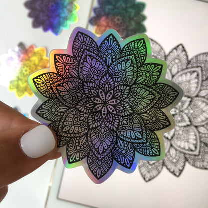 Holographic mandala stickers