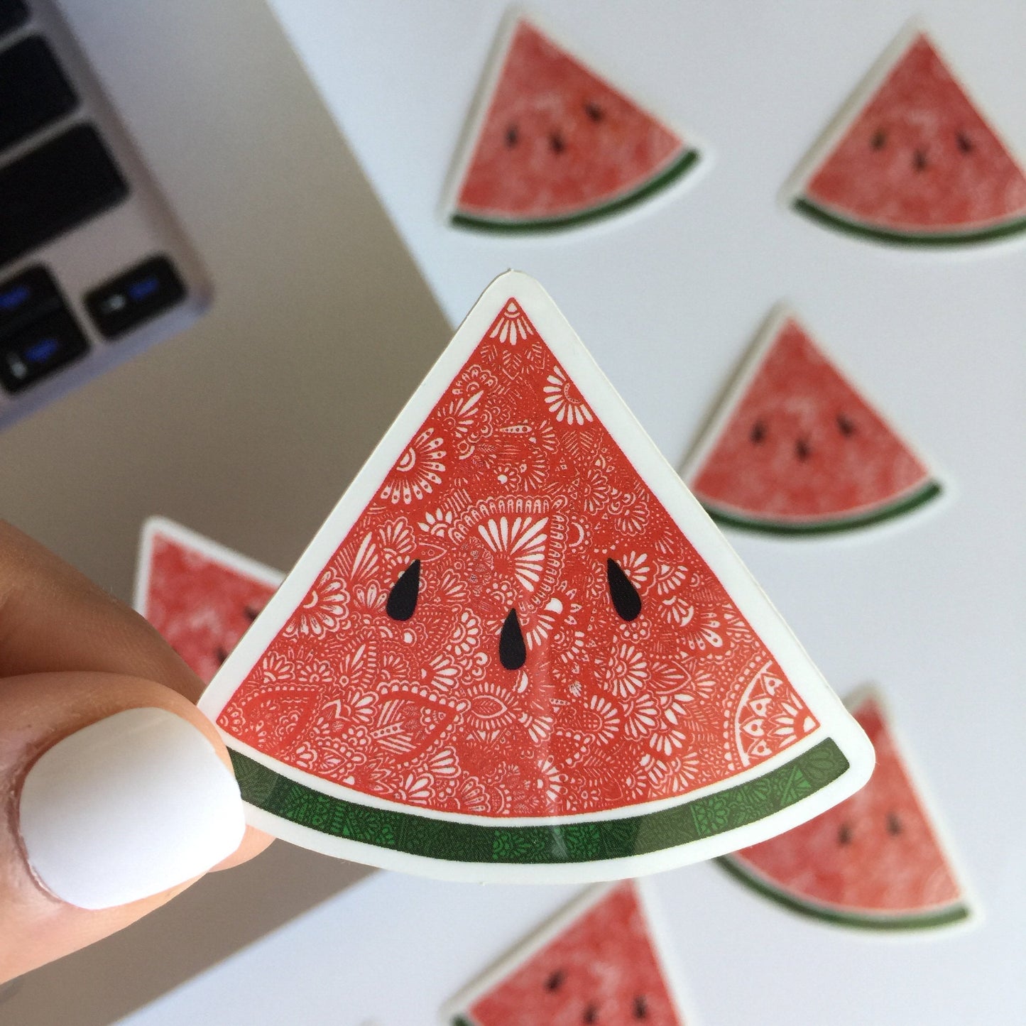 Watermelon zentangle stickers