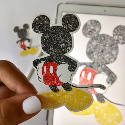 Zentangle mickymouse sticker