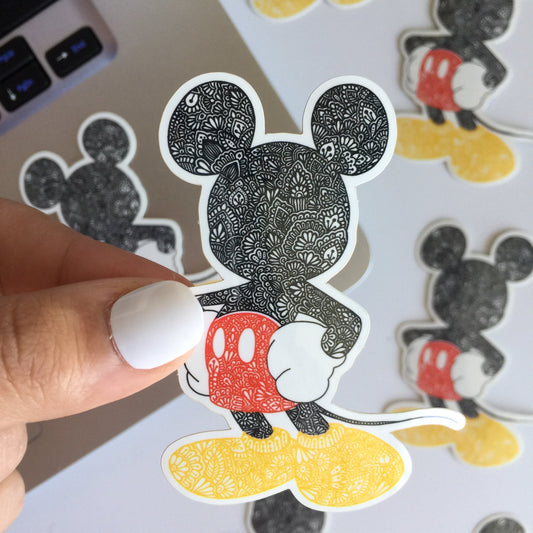 Zentangle mickymouse sticker