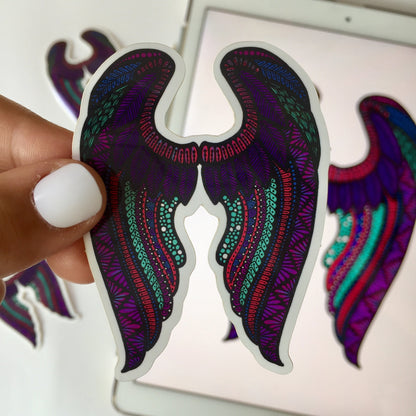Zentangle wings sticker