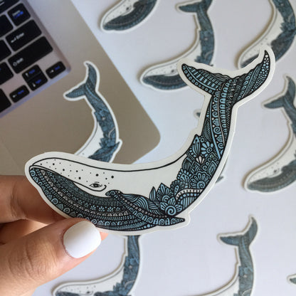 Zentangle Whale sticker
