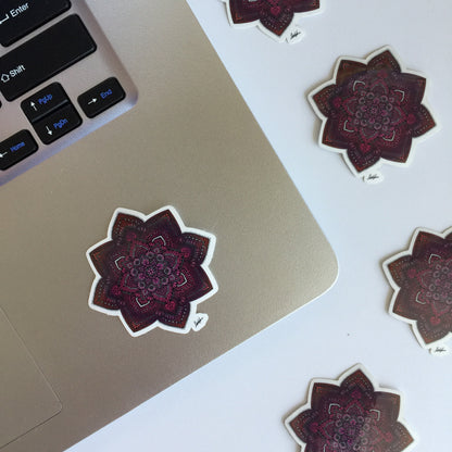 Red mandala sticker
