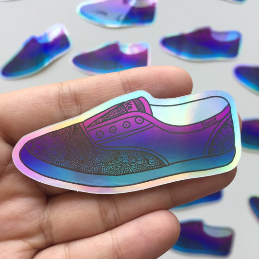 Holographic zentangle shoes stickers