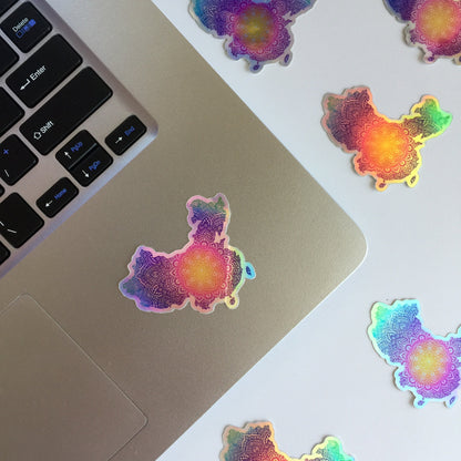 China map holographic stickers
