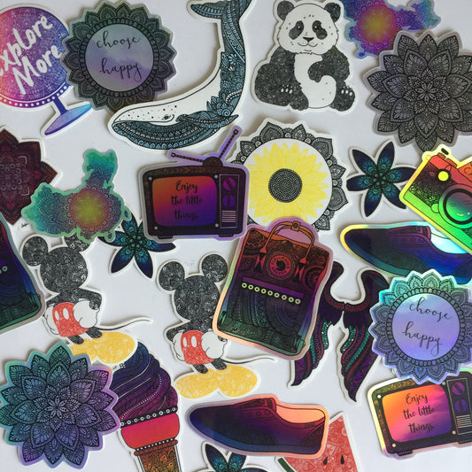 Sticker bundle - waterproof sticker - stickers - mandala sticker