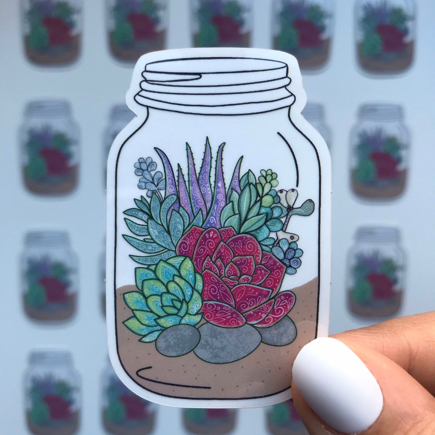 plants jar stickers