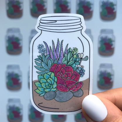 plants jar stickers