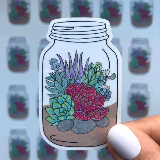 plants jar stickers