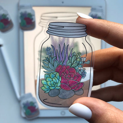plants jar stickers