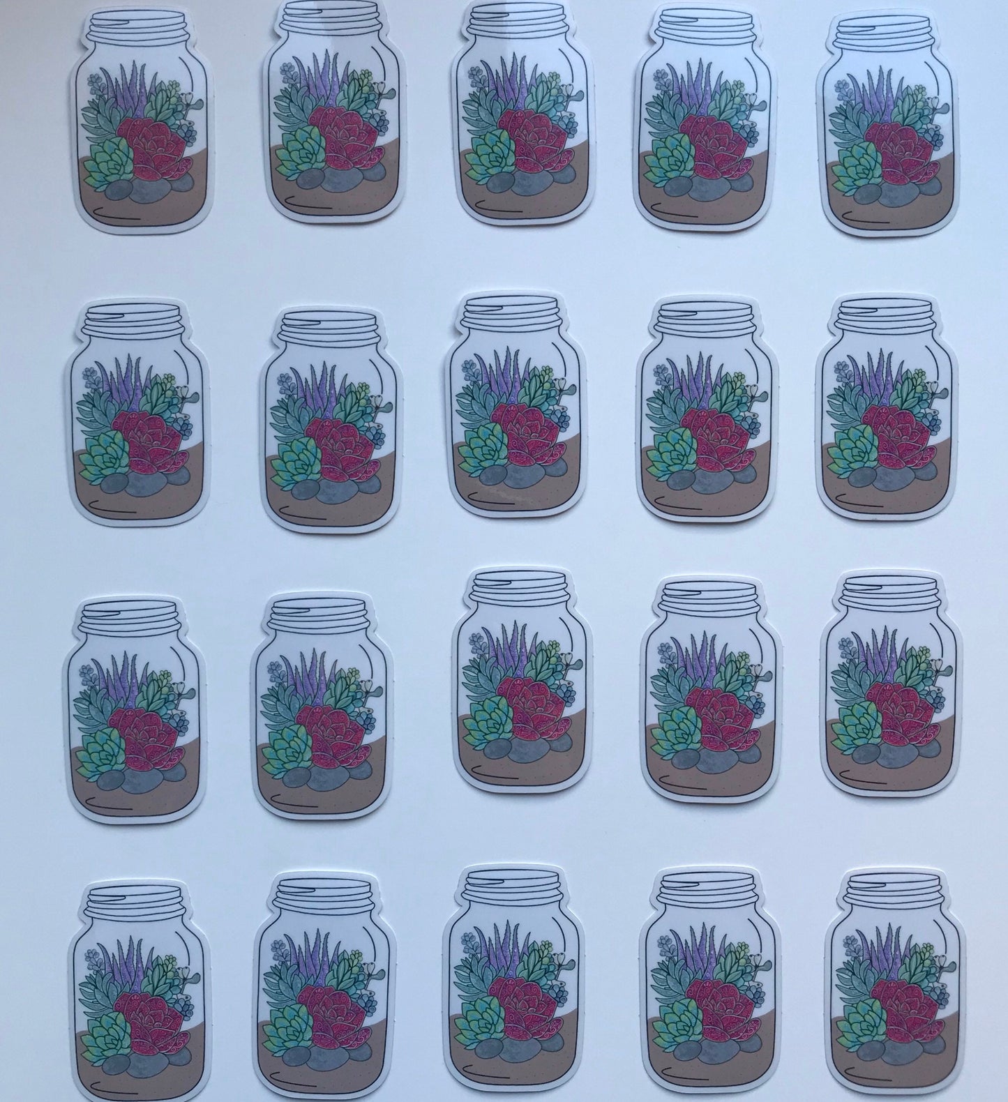plants jar stickers