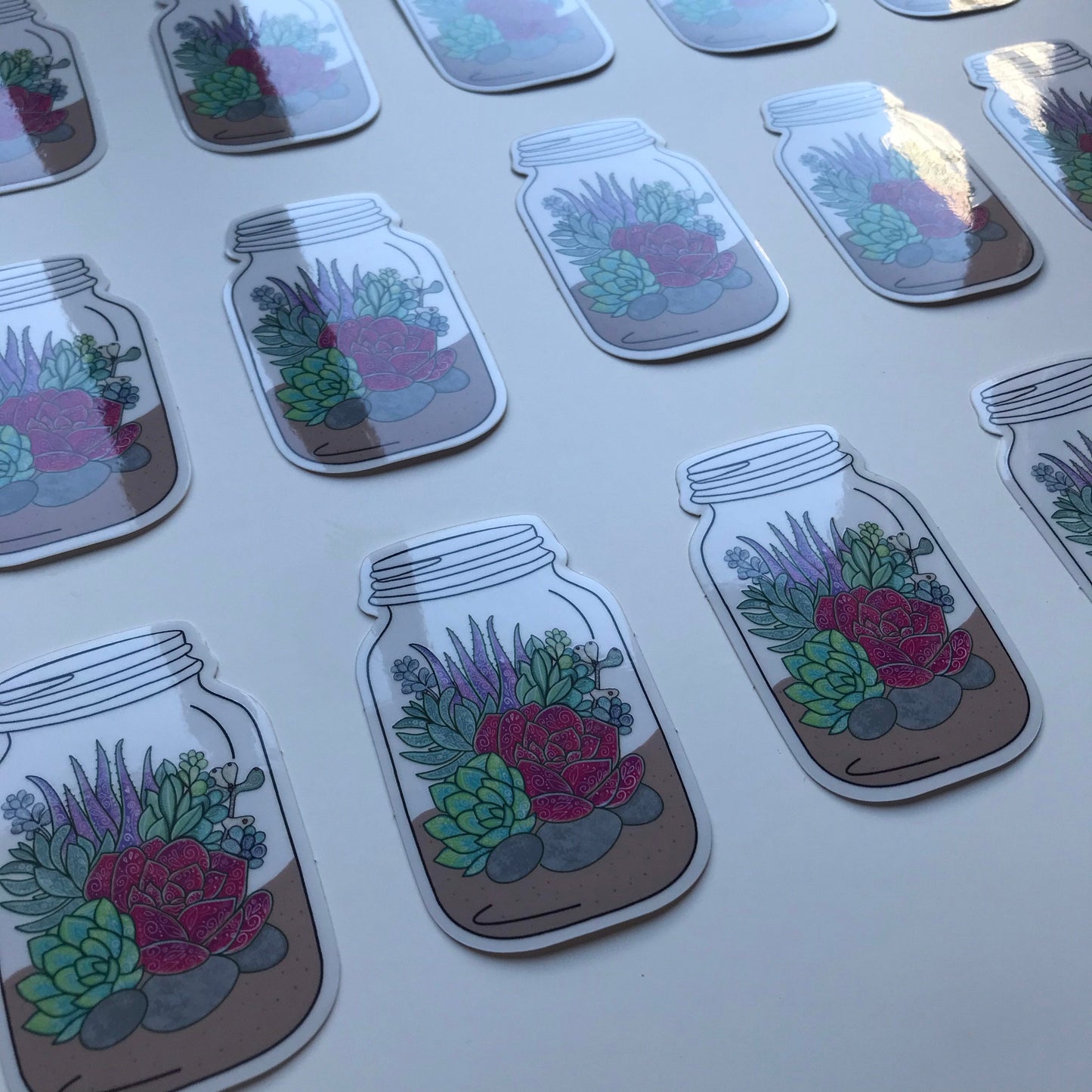 plants jar stickers