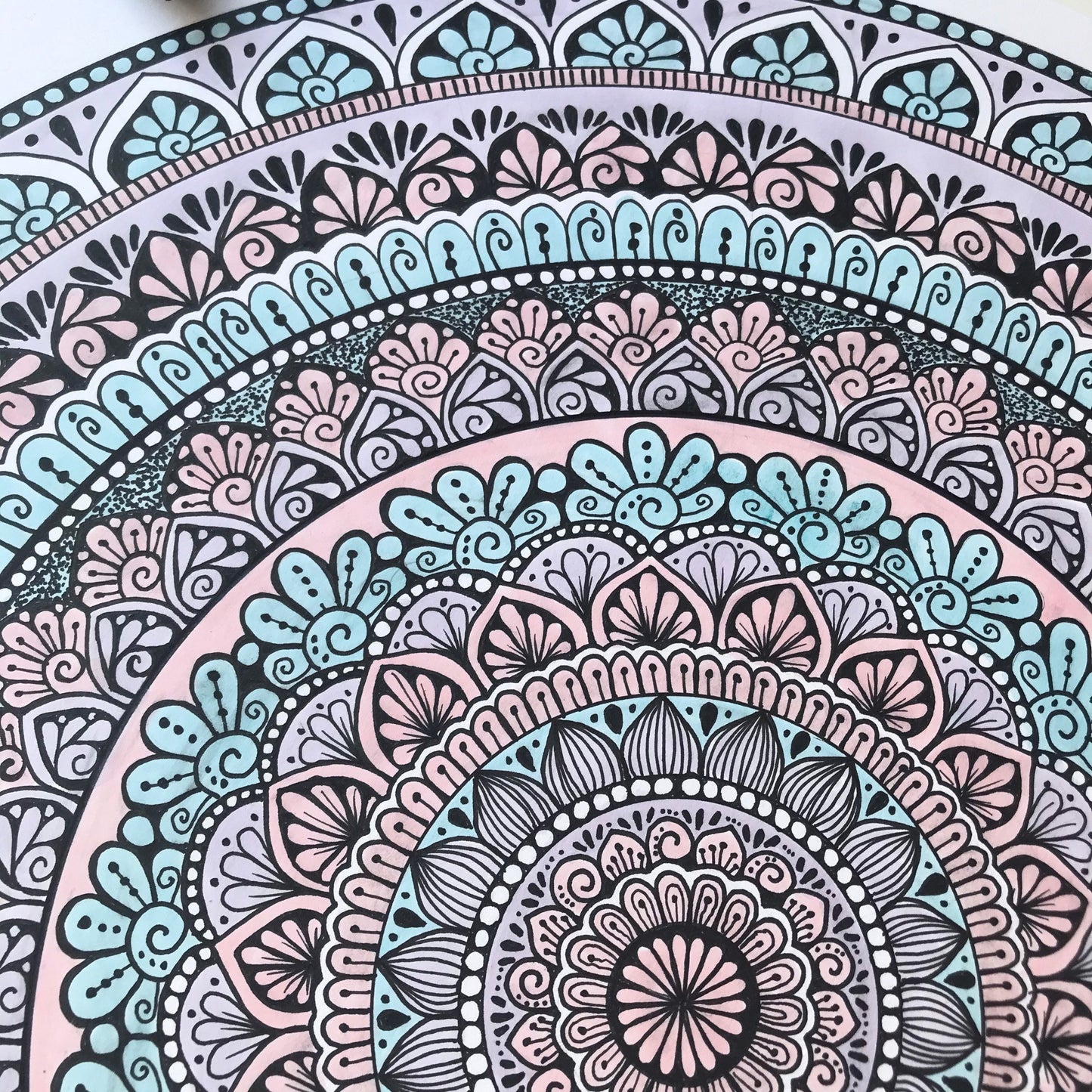 Patel mandala drawing - original artwork - hand illustration- wall decor- room decor