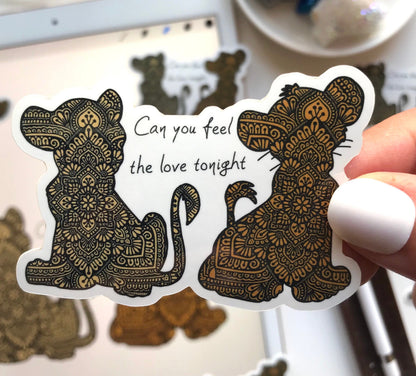 Zentangle simba and nala stickers