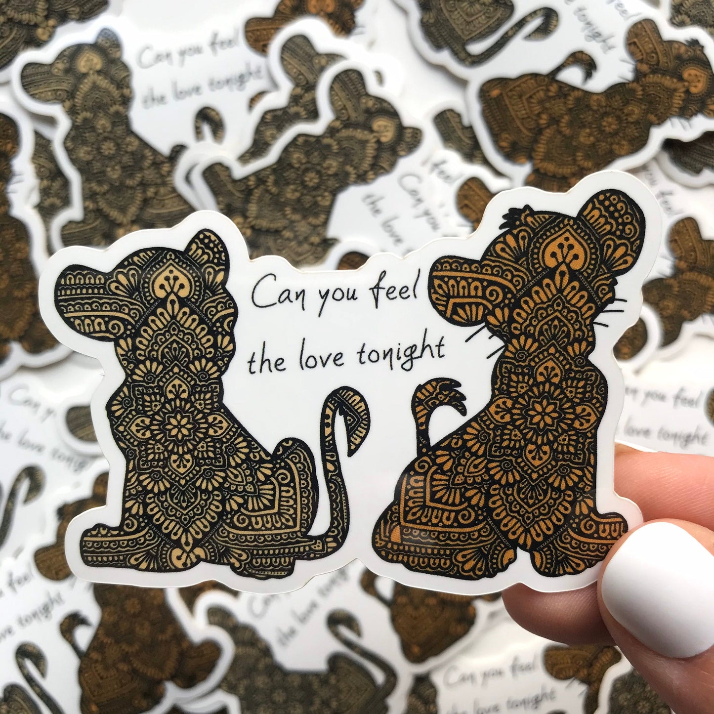 Zentangle simba and nala stickers