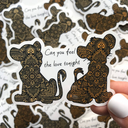 Zentangle simba and nala stickers