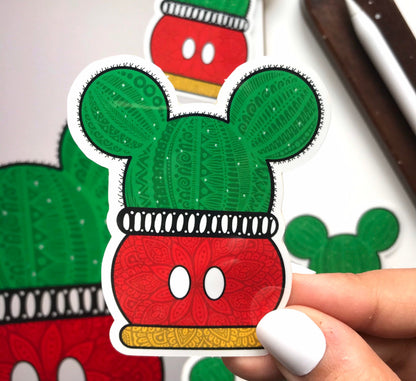 zentangle Cactus  Micky mouse sticker