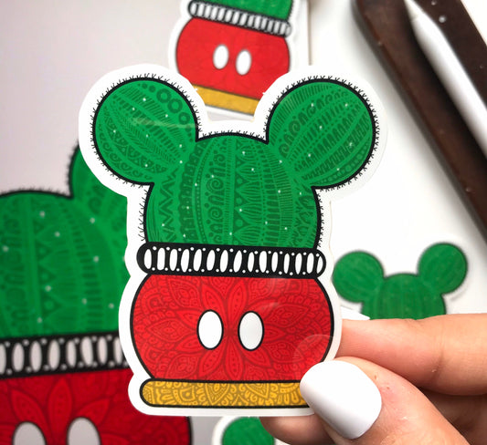 zentangle Cactus  Micky mouse sticker