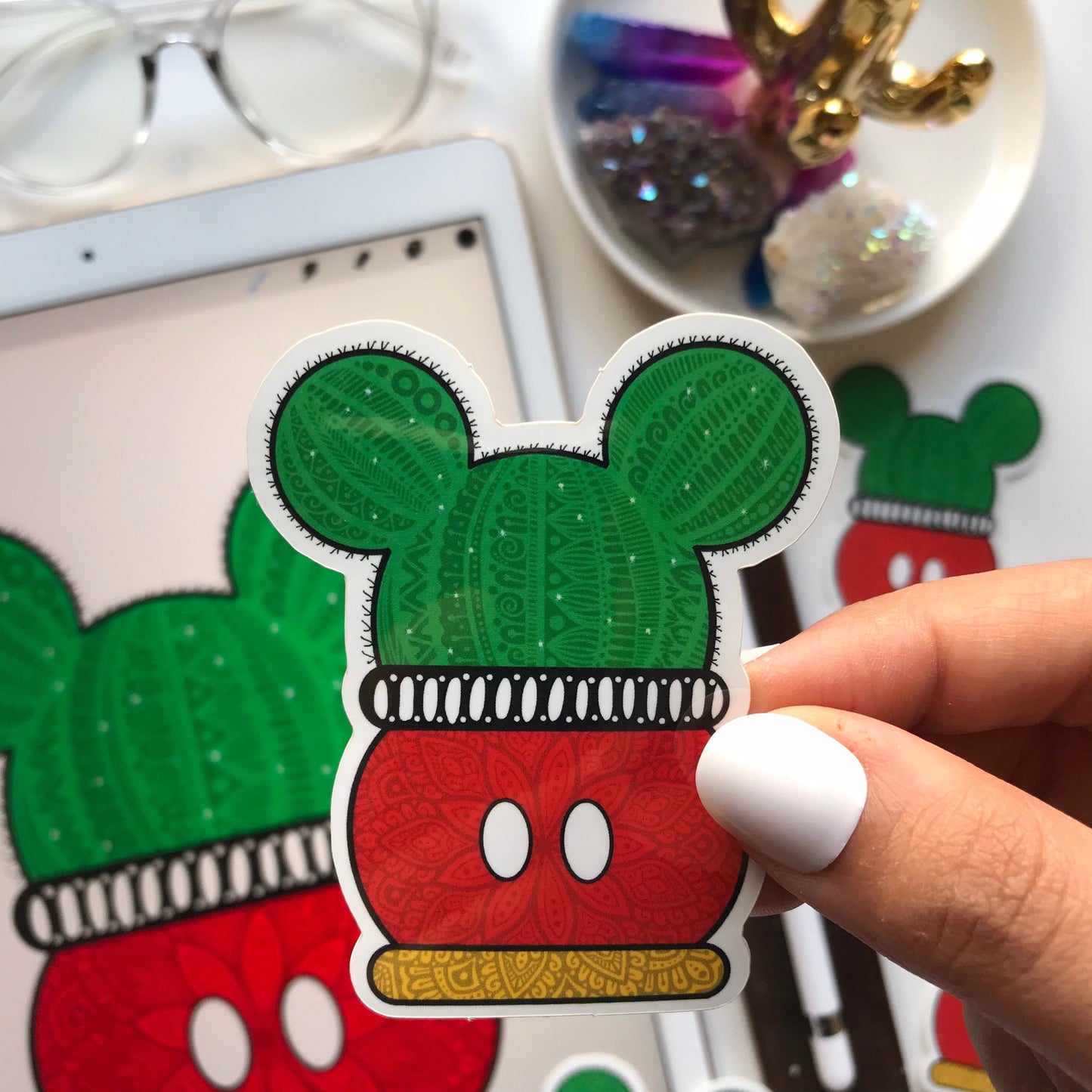 zentangle Cactus  Micky mouse sticker