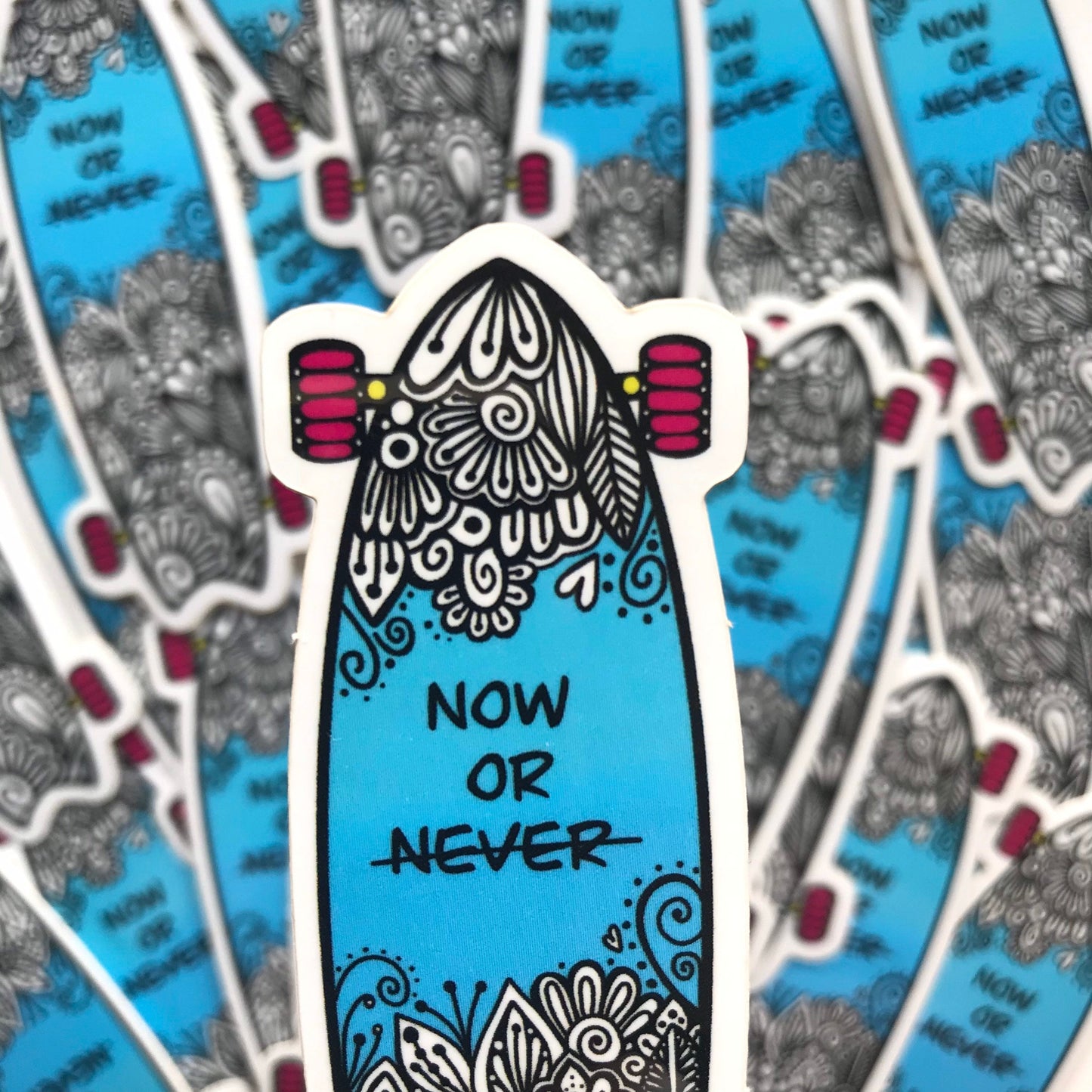 zentangle Skateboard stickers