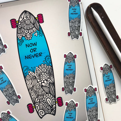 zentangle Skateboard stickers