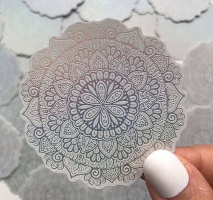 Matte holographic mandala sticker