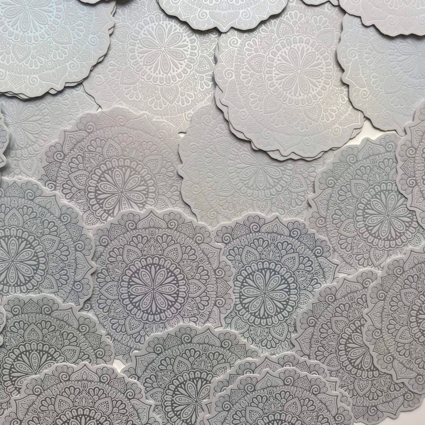 Matte holographic mandala sticker